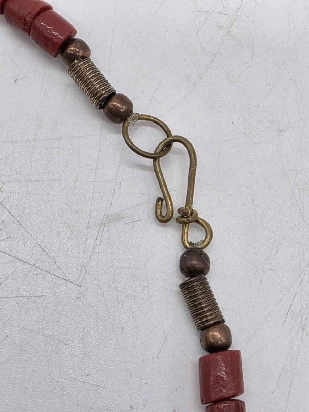Tibetan Jewelry Multi-Strand Necklace Statement Boho Faux Turquoise & Coral - Picture 6 of 10